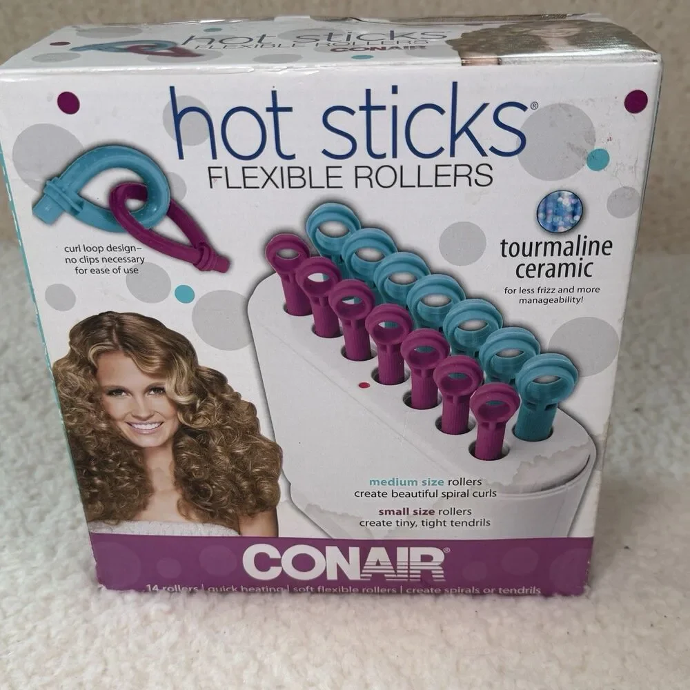 Vintage Conair Hot Sticks Flexible Heated Rollers 14 Count Model HS18WR